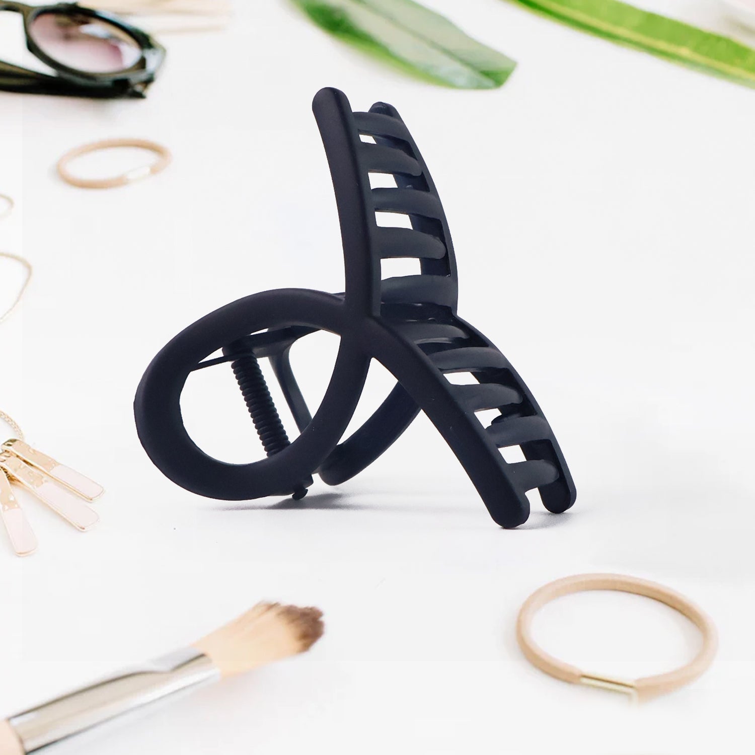 Plastic Hair Clamp Grip, Simple Matte Hair Barrette Clamp (12 Pc / Mix Design) Plastic Hair Clamp Grip, Simple Matte Hair Barrette Clamp (12 Pc / Mix Design)